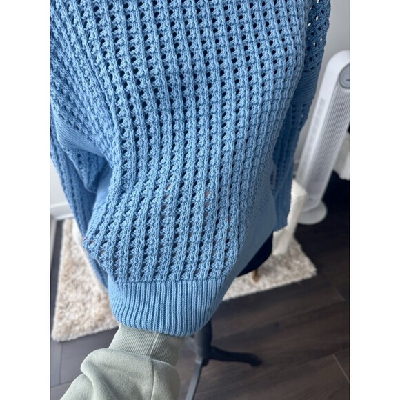 Old Navy Blue Open Stitch Sweater Size Large NWT! - Picture 3 of 7